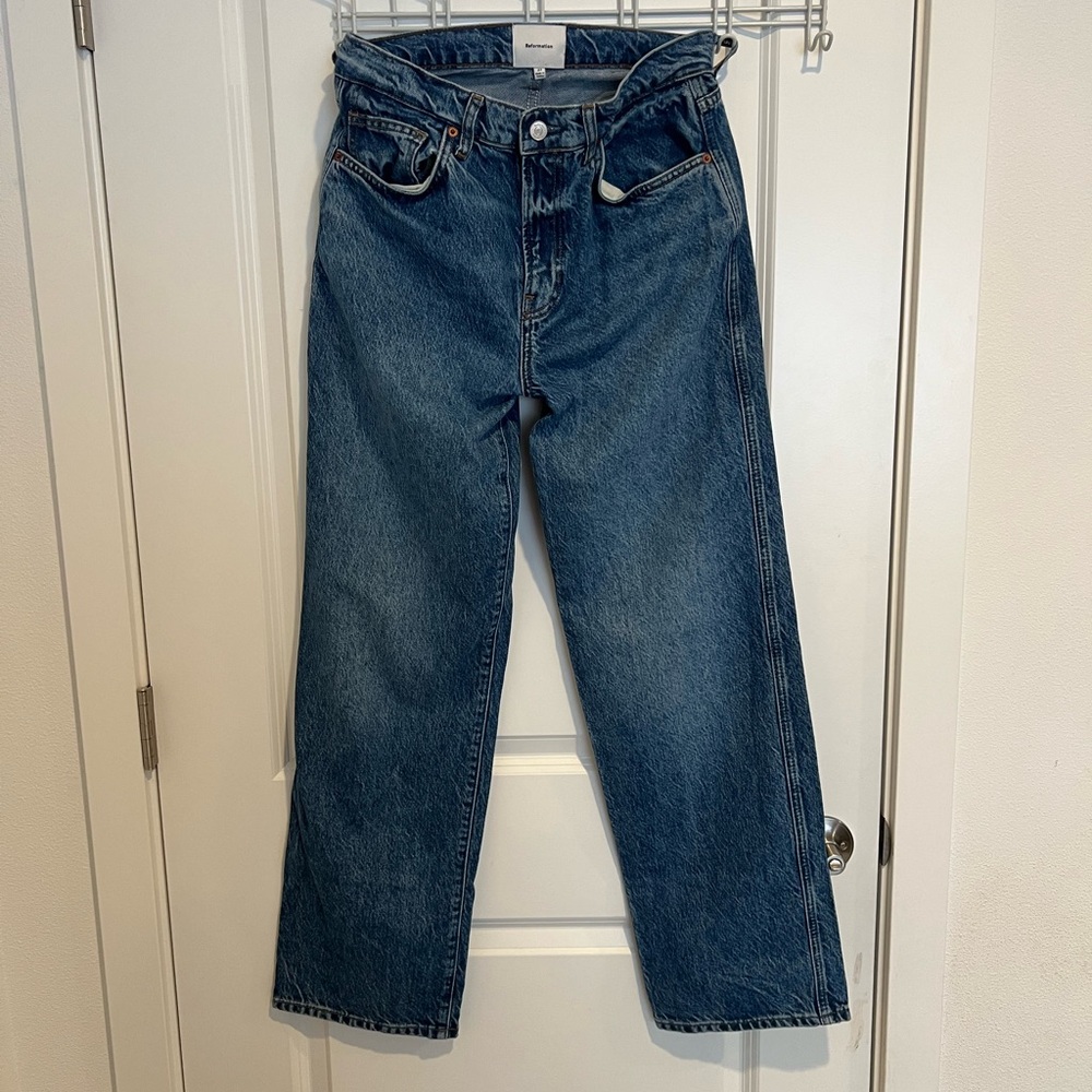 Reformation Val 90s Mid Rise Straight Jeans